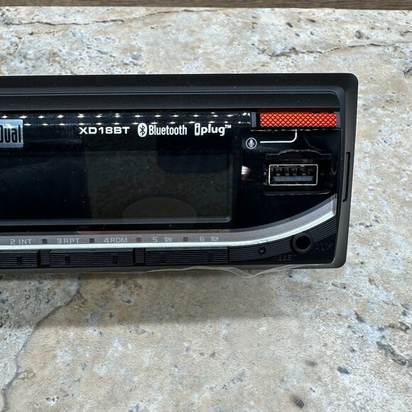 Dual Car Stereo Head Unit XD18BT Single DIN 200 Watts Bluetooth, USB NIB - Picture 3 of 12